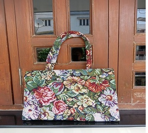 Tejido de algodón polivinílico Jacquard moderno tejido de urdimbre transpirable diseño Floral tejido de tapicería teñido con hilo para Bolsos De Mujer - Product Image 1