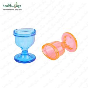 Juego de 2 Vasos para Lavado de Ojos HealthAndYoga, Plástico de Alta Calidad para Ojos Secos, Directo del Fabricante Indio - Product Image 2