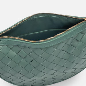 กระเป๋าถือสตรีหนังแท้ลำลองมีซิป2ข้างปรับระดับได้ดีไซน์ใหม่สีทึบเรียบง่ายอเนกประสงค์ทันสมัย - Product Image 5