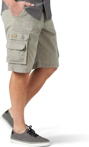 Shorts Cargo Décontractés pour Hommes en Toile 100% Coton Lavé, Coupe Basique Unie, Élastiques, Coupe-vent, Séchage Rapide, Respirants, Longueur Genou, Idéaux pour l'Été - Product Image 2