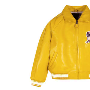 Veste d'hiver pour homme Avirex, très vendue, en cuir véritable, coupe-vent, imperméable, teinte unie, toutes tailles disponibles - Product Image 3