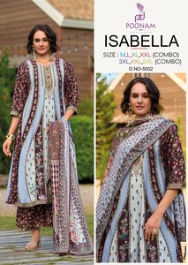 <span class=keywords><strong>New</strong></span> Pure Linen Digital gedruckt Anarkali Style Kurti mit Hose & Fancy Dupatta Frauen tragen Großhändler aus Indien - Product Image 4