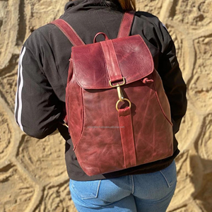 กระเป๋าเป้สะพายหลังหนังสีน้ำตาลสไตล์วินเทจแบบใหม่กระเป๋าสะพายหลังสำหรับเดินทางกระเป๋าหนังสำนักงานความจุขนาดใหญ่กระเป๋าเดินทางสำหรับผู้ชายและผู้หญิง - Product Image 4
