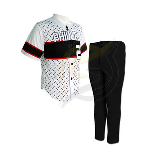 Maillot et pantalon de baseball personnalisés en sergé, uniforme de softball et de sport urbain, 100 % polyester, séchage rapide, respirant, vente en gros - Product Image 6