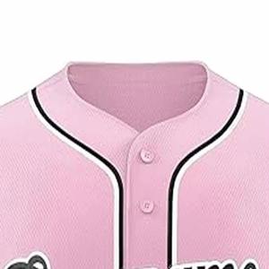 Vente flash Nouveau maillot de baseball américain cousu Couleurs personnalisées Uniformes unisexes 100% polyester Séchage rapide Respirant Équipe personnalisée - Product Image 4