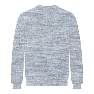 Grey <b>Crewneck</b> Sweatshirt 100% Cotton Winter Chenille Embroidery Black Civic Professional Organizations Oversized - Product Image 3