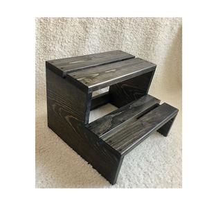 Solid Hardwood Step <b>Stool</b> with Strong Handmade Build Ideal for Kitchen Counters <b>Bathroom</b> Access Bedroom Shelves and Storage - Product Image 3