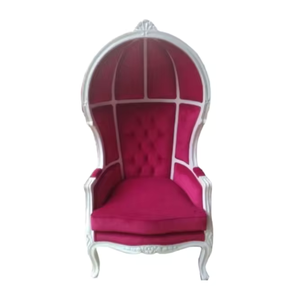 Chaises de trône de roi de vente chaude avec l'auvent bonnes chaises de trône à dossier haut de qualité pour les meubles d'hôtel et de mariage - Product Image 1
