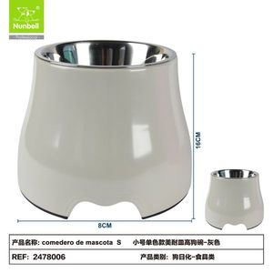 Ciotola per Animali Domestici in Acciaio Inox e Plastica, Prodotta da Fabbricante Professionale - Product Image 1