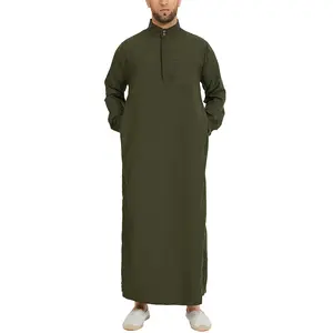 Túnica Larga Transpirable para Hombre, Estilo Thobe de Oriente Medio, para Oración y Uso Casual, Túnica Musulmana para Hombre - Product Image 5