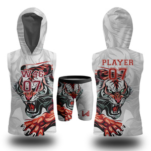 W4G-Ensemble short et maillot de football avec drapeau personnalisé, respirant, imprimé par transfert de chaleur, uniforme d'équipe 7v7 de grande taille, compression à capuche 7on7 - Product Image 6