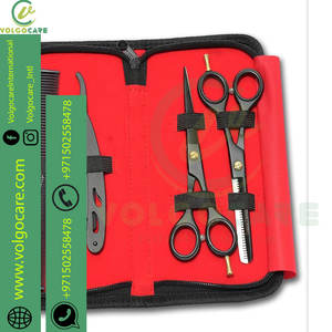 Kit de tijeras de corte de pelo de peluquero profesional, tijeras de peluquería de corte y adelgazamiento de acero inoxidable con mango cómodo - Product Image 3