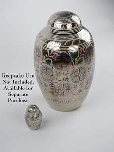 Urne de crémation de fleurs en treillis en laiton fait à la main taille personnalisée pour urne commémorative d'enterrement de cimetière pour les cendres humaines - Product Image 5