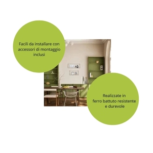 Juego de 2 Estantes de Pared de Hierro Forjado Minimalistas, Diseño Decorativo y Ahorrador de Espacio - Product Image 5