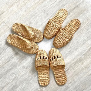 Customized sizes & designs handmade slipper sandal natural water hyacinth <b>slides</b> wholesale - Product Image 6
