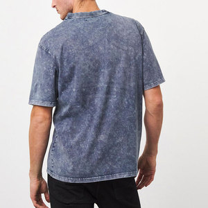 T-shirt con lavaggio acido da uomo di alta qualità nuovo Design tessuto a maglia lunga Best seller vendita calda comoda luce traspirante stampa - Product Image 6