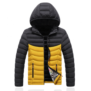 Venta al por mayor en stock urbano al aire libre grueso abajo chaqueta de invierno impermeable cortavientos abrigo negro chaqueta de hombre - Product Image 1