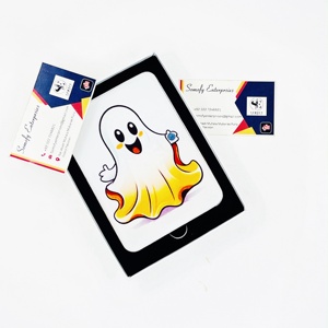 Boîte à cils Somofy Enterprises, emballage rectangulaire en carton, design fantôme d'Halloween, outil de beauté - Product Image 3