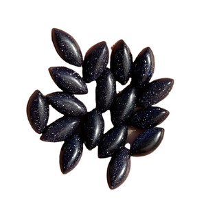 Étincelant bleu grès Marquise dos plat Cabochon pierres précieuses pour la fabrication de bijoux collier anneaux Bracelet pierre de soleil bijoux - Product Image 1