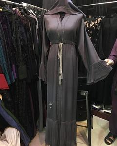 Abaya de dubaï, belle couleur noire, abaya musulman traditionnel, kaftan de travail à la main, vêtements islamiques traditionnels pour femmes - Product Image 3