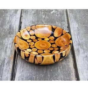 Saladier en bois de résine de qualité supérieure fait à la main réutilisable en gros Vaisselle élégante de soupe de fruits secs Modèle de figurine de style d'amour - Product Image 3