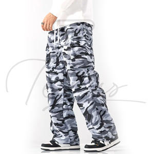 Wholesale Custom <b>Men's</b> Formal <b>Camo</b> Baggy <b>Pants</b> Lightweight Canvas Mid Waist - Product Image 1