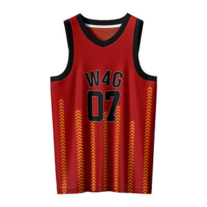 Uniforme de Baloncesto Personalizado para Hombre, sin Mangas, Cuello en V, 100% Poliéster, Transpirable, de Secado Rápido, con Impresión por Transferencia de Calor - Product Image 2
