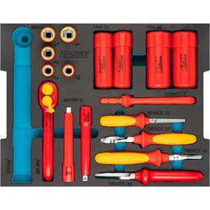 Hazet 1000V (27 pièces) Ensemble d'outils avec douilles, pinces et cliquet pour usage domestique ou professionnel - Product Image 3