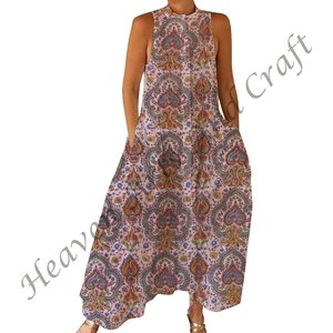 Beach Vacation <b>Sweet</b> Eco-Friendly Washable Floral Sleeveless Regular Fit Maxi Jumpsuit For Women For Spring/Summer Adults - Product Image 4