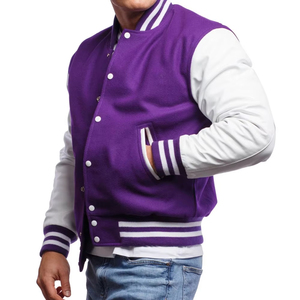 Factory Wholesale Price Quick Dry Leather Sleeve Varsity <b>Jacket</b> <b>For</b> <b>Men</b> <b>Lightweight</b> Leather CollegeBaseballjacket <b>for</b> <b>men</b> - Product Image 6