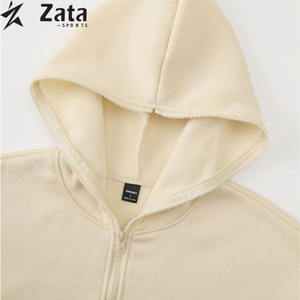 Poliéster/algodón personalizado recortado Raw Hem Sudadera con capucha para hombres peso pesado invierno sólido Graffiti DTG impresión con capucha patrón de dibujos animados - Product Image 3