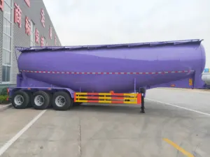 Cement Tanker Semi Trailer 3 4 Axle Bulk Cement Trailer 40cbm Dry Bulk Cement Powder Tanker Semi Trailers For Sale