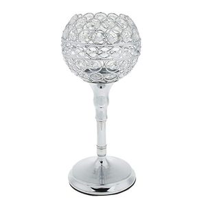 Bougeoir votif de mariage romantique moderne de luxe nouveau Design fantaisie métal aluminium fini polonais chandelier verre maison - Product Image 1