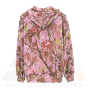 Chaqueta con Cremallera de Camuflaje Rosa Pastel, Sudadera con Capucha de Felpa Suave, Estilo Urbano Atrevido, Diseño Personalizado para Mujer - Product Image 2