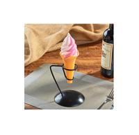 Mini support de cornet de crème glacée en métal à 2 trous pour afficher la crème glacée pour les articles de fête d'anniversaire décoratifs