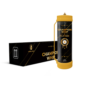 Cilindro de Gas Dióxido de Carbono Champion Whip de 3 kg, Diseño Dorado y Negro, Tanque de CO2 de 4.5 L con Entrega Local - Product Image 2