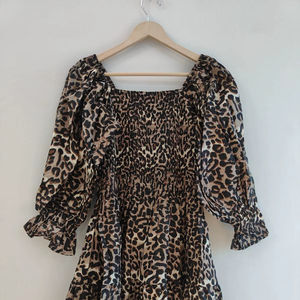 Vestido Largo de Verano Informal para Mujer, 100% Algodón, Cuello en V, Manga Larga, con Estampado Floral de la India - Product Image 1