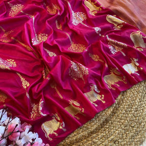 Exclusif Indien Designer Traditionnel Banarsi Soie Saree Femmes Vêtements Ethniques Classique Fête De Mariage Festival Porter De Belles Femmes - Product Image 1