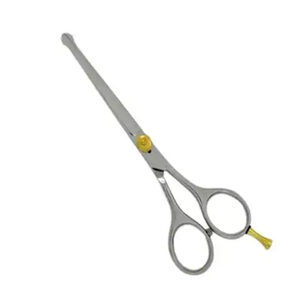 Juego de tijeras profesionales de acero inoxidable para el cuidado de mascotas, herramienta 7,5, tijera recta de adelgazamiento con punta redonda de seguridad - Product Image 5