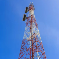 Tour de communication télécom à poteaux en acier polygonal avec tirants pour la transmission de signal cellulaire, hauteur 10M-100M, capacité de puissance 10kV-500kV