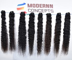 Vente en gros d'extensions de cheveux de temple indien vierge 100% de couleur naturelle de qualité Remy disponibles dans des styles lâches de vague profonde et droits - Product Image 5