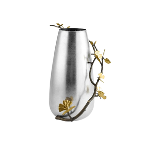 Florero de aluminio color plata, de calidad exclusiva, forma redonda, para decoración del hogar y hoteles. - Product Image 2