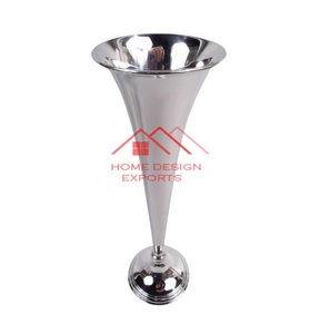 Jarrón de Metal de Alta Calidad para Decoración de Bodas y Eventos, Jarrón de Aluminio con Forma de Trompeta, Jarrón de Lujo - Product Image 1