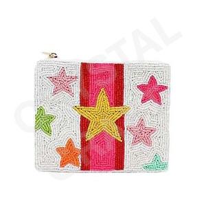 XOXO Pochette à monnaie multicolore personnalisée pour femmes Portefeuille à la mode et beau porte-monnaie perlé personnalisé - Product Image 4