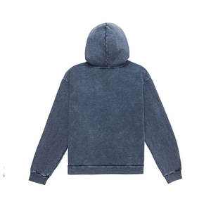 Conjunto de chándal bordado Vintage lavado con ácido de talla grande ecológico para hombre XL, sudadera con cremallera de peso pesado, transpirable a prueba de viento - Product Image 2