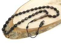 Manik-manik Tasbih Islami Berkualitas Tinggi yang Elegan dengan Tali Kuat, Buatan Tangan, Bulat, Sentuhan Nyata, untuk Penggunaan Sehari-hari.