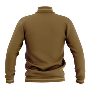 เสื้อแจ็คเก็ตบอมเบอร์ทรงวาร์ซิตี้แบบสั่งทำพิเศษ เป็นมิตรกับสิ่งแวดล้อม กันลม ระบายอากาศได้ดี คอทรงโอ สีพื้น ผ้าวูลผสมวิสโคส ตัวนอกเป็นโพลีเอสเตอร์ - Product Image 5