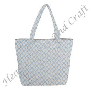 กระเป๋าผ้าแคนวาสผ้าฝ้ายความจุมากจุได้เยอะออกแบบบล็อกสีหนาปรับแต่งโลโก้ได้กระเป๋าช้อปปิ้งแฟชั่น - Product Image 1