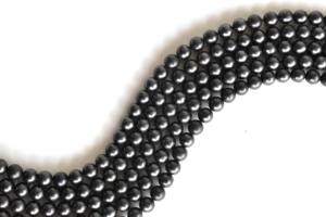 Perles rondes en shungite noire de qualité AAA de 8 mm, brins, fournisseur indien, fabrication de bijoux, pièces décoratives - Product Image 3