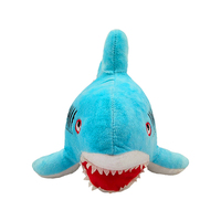 Peluche Requin Multicolore en Tissu Haut de Gamme, Coussin Doux en Peluche avec Rembourrage en Coton PP, Broderie, 35cm, Jouet Décoratif Cadeau